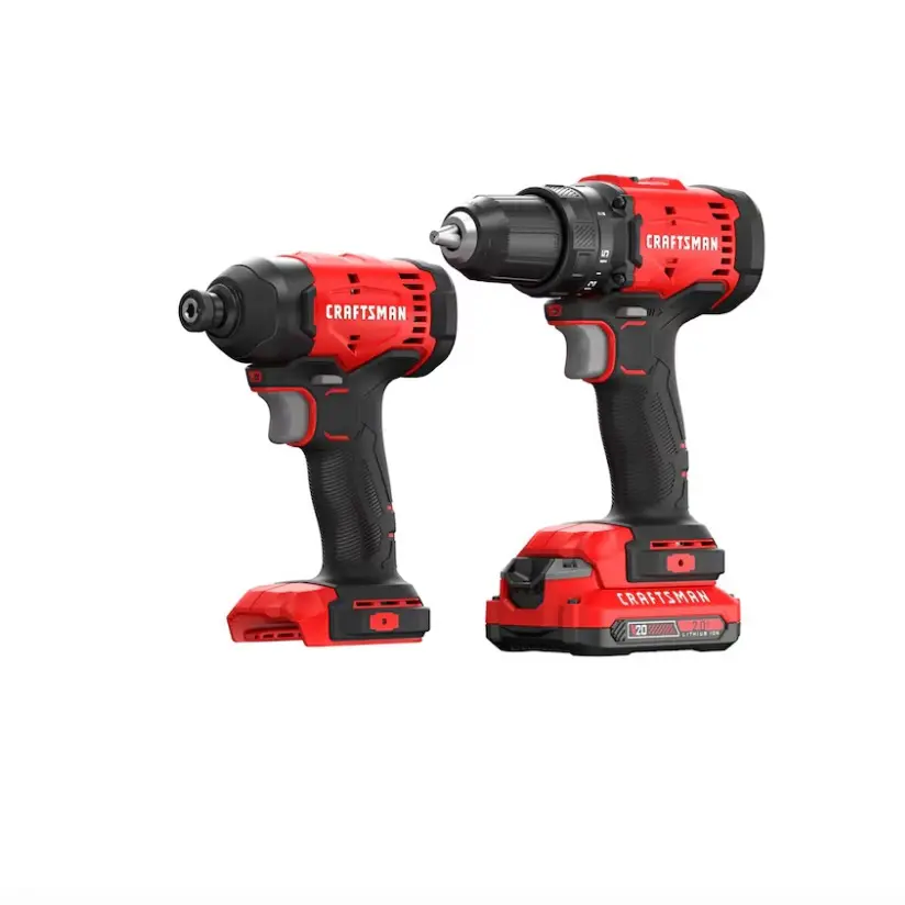CRAFTSMAN V20 20V MAX 2-Tool Cordless Power Tool Combo Kit with Battery and Charger