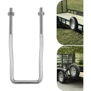 U-Bolt Spare Tire Bracket, Spare Tire Carrier Galvanized Threaded Spare Tire Mount Bracket Side Mount 4 or 5 Lugs For Fishing Boat,Ski Boat,Sailboat Trailer