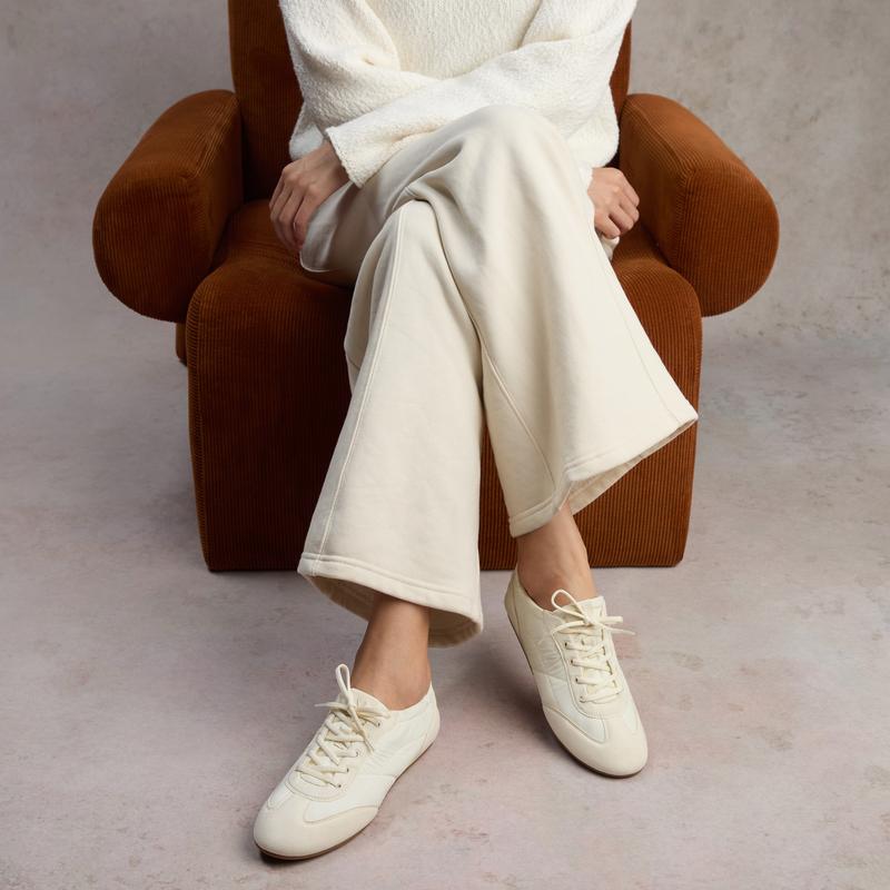 VIVAIA Women's Re-Nylon Jogger Style with 2 Lace Sneakerina Sneakers,Ballet Flats Suede-Like Integrated Insole Lightweight , Machine Washable,Arch Support 70s Retro Chic ,City Walking ,Travel Essential (YANCY) VIVAIA Women's Re-Nylon Jogger Style with 2 Lace Sneakerina Sneakers,Ballet Flats Suede-Like Integrated Insole Lightweight , Machine Washable,Arch Support 70s Retro Chic ,City Walking ,Travel Essential (YANCY)