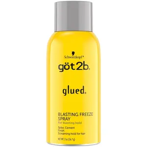 Schwarzkopf Got2b Glued Blasting Freeze Spray 2 oz - Extreme Hold Volumizing Waterproof Styling Gel for Haircare