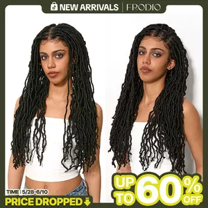 [New Arrival] Frodio Veralux™ Fiber Faux Locs Twist Braided Wig 13x5 Frontal Lace Wig with Baby Hair | Pre-Cut Lace, Beginner Friendly