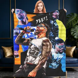 Jey Uso Wrestler Throw Blanket - Comfortable All-Season Soft Air Conditioner Blanket | For Living Room & Camping