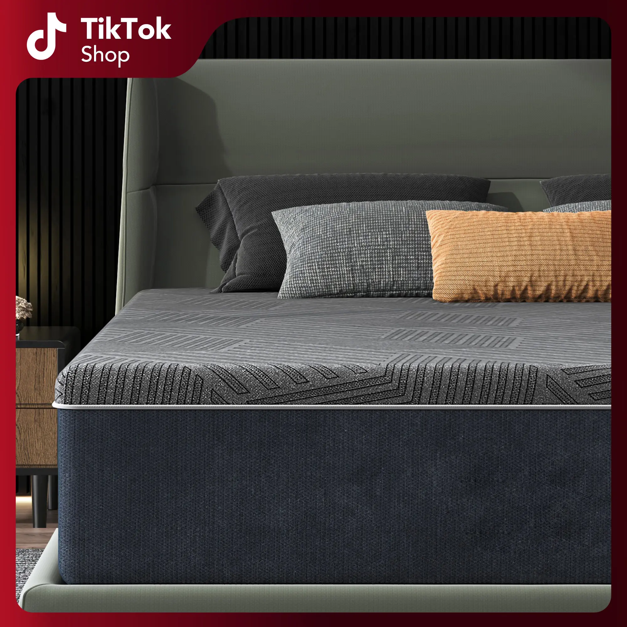 Belffin 12 in Gel Memory Foam Queen Mattress - Breathable Bed, Cool, Medium Firm, CertiPUR-US Certified, Zipper Closure Removable Washable Cover, Pressure Relief for Side/Back Sleep, Mattress in a Box[tiktokshopbacktoschool]