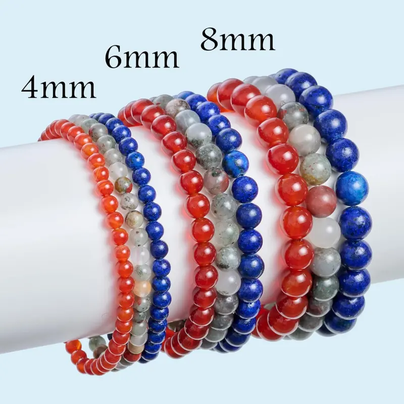 3-Piece 4mm Beaded Bracelets for Women Handmade Natural Crystal Stretch Elastic Jewelry Yoga Meditation Protection Gifts 3-Piece 4mm Beaded Bracelets for Women Handmade Natural Crystal Stretch Elastic Jewelry Yoga Meditation Protection Gifts