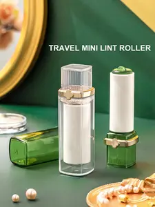 Mini Lint Roller with 6 Extra Refills - Portable Pet Hair Remover for Purse & Travel - Lipstick-Style Design, Diagonal Tear Sticky Sheets - Retractable for Clothes, Car, Date Night & On-The-Go Deshedding Tool Cleaner