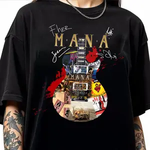 Mana Band Shirt, Latin Rock Concert Fan Graphic Tee, Vintage Music Tour Style Unisex T-Shirt