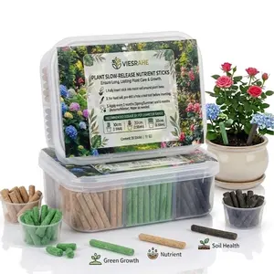 VIESRAHE Plant Food Fertilizer Spikes, Slow Release Nutrition Sticks, Easy Plant Care for All Indoor Flowers, Foliage Houseplants & Outdoor Potted Plants, 30 Count