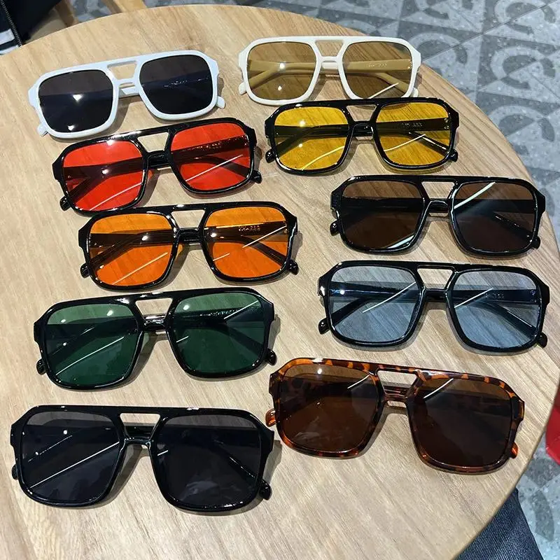 Retro Aviator Sunglasses Polarized UV400 Vintage Square Pilot Shades Unisex Retro Square Aviator Sunglasses Women Men 70s Vintage Trendy  main image 4