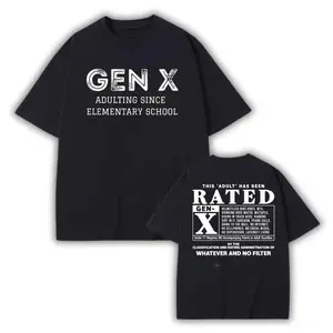 Gen X This Adult Has Been Rated Shirt, Generation X Traits Graphic Tee, Gen X Vintage Inspired Shirt, Funny Sarcastic, Unisex Tshirt Cotton