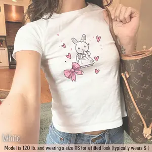 Calico Critters Baby Tee | Retro Trendy Baby Tshirt | Coquette Shirt | Y2K Baby Tee | Cute Top | Pink Bow Graphic Tee