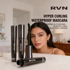 Waterproof Curling Mascara, 24h Smudgeproof, Lightweight Formula, Long Lasting Eyelash Makeup, Perfect for All-Day Wear