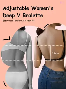Adjustable Seamless Women's Deep V Neck U-Back Bralette Lightweight Comfortable Breathable All Seasons Nylon Solid Color S M L XL Full-Body Shapewear Bodysuit Boy Shorts 34 Camel Toe Cover Thong Colombian Tummy Control body hair  diffuser nezuko  stickers
