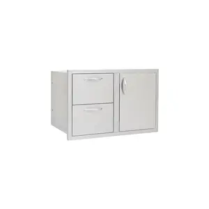 Blaze 32-Inch Stainless Steel Access Door & Double Drawer Combo - BLZ-DDC-R-LTSC