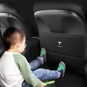 Tesla Car Kick Pad with Storage Bag Design, Waterproof Scratch-Resistant Durable, Fits All Models, Precision Fit Interior Protection, Convenient Storage, Car Accessories