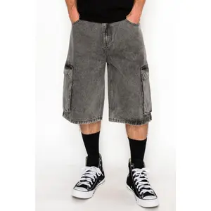 VICTORIOUS VAULT Baggy Fit Cargo Denim Shorts
