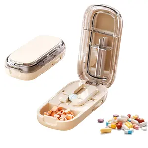 Pill Cutter Precisely Split Small or Large Pills and Vitamins of Various Shapes with a Safe  1/2 & 1/4 Cutter with Precision Blade Convenient and Easy to Use