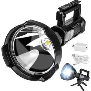 Superbright Big Size LED Flashlight Spotlight 4 Modes High Waterproof Searchlight for Camping Hunting (P90 Size)