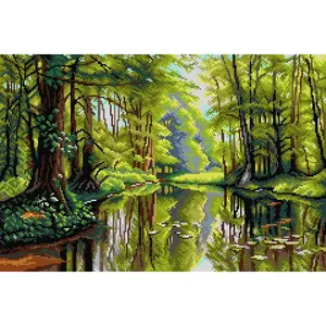 Needlepoint canvas for halfstitch without yarn after Peder Mork Monsied - Landscape 3253Q