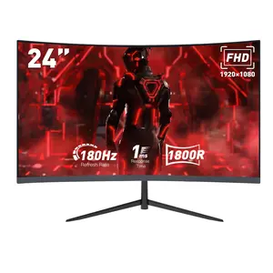 New 24” Micro-Curved IPS Gaming Monitor – 180Hz FHD, 1ms, Vivid Color Accuracy, FreeSync, Ultra-Thin Design, HDMI/DP, VESA Mount, Compatible with PS5, Xbox, PC #TikTokShopBacktoSchool