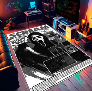 Scream Poster Rug,Scream Mask Rug,Nostalgic Horror Rug,Movie Rug,Halloween Rug 1