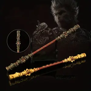 Sun Wukong's Ruyi Golden Hoop Stick - Alloy Metal Replica, Vintage Weapon Art & Craft Decor