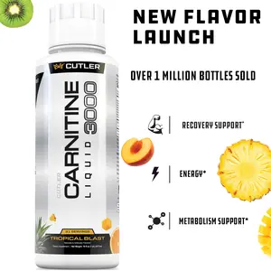 Cutler Nutrition Liquid Carnitine 3000 for Energy and Recovery Support Dietary Fitness Supplement Edible Healthcare Vitamin Cutler Nutrition Liquid Carnitine 3000 for Energy and Recovery Support Dietary Fitness Supplement Edible Healthcare Vitamin