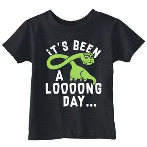 Toddler Funny T Shirts Its Been A Loooong Day Sarcastic Dinosaur Graphic Novelty Tee For Young Kids Funny Toddler Shirts Funny Dinosaur Apparel Childrens Graphic Tees Black -