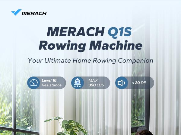 Merach Rowing Machines for Home Gym, Quiet Magnetic Rower Machine 16 Levels of Resistance, Dual Slide Rail with Max 350lbs, Simulate Real Row, Ultra-Quiet Rower Compatible Ergonomic Design, TikTokShopBlackFriday