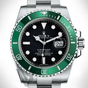 Rolex Steel Submariner "Starbucks" Green Bezel 126610 41mm