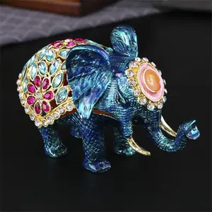 Elephant Shaped Jewelry Storage Box, 1 Count Desktop Jewelry Organizer, Jewelry Storage Box for Necklace, Ring, Earrings, Home Organizer, Jewelry Boxes