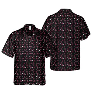 Dnd Dice Shirt, Holiday Party Aloha Shirt for Men and Women, Funny Xmas Short Sleeve Beach Outfit, Size S-5XL
