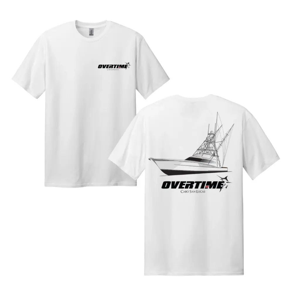 Overtime Boat Work Shirt for Men – Sport Fishing Boat Graphic Tee, Offshore Angler T-Shirt