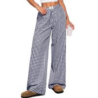 Navy Blue White Plaid