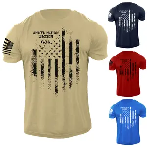New Men's United Nation Under GOD T Shirt American Patriotic USA 100% Cotton Menswear Soft