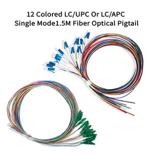 LC UPC/APC Fiber Optic Pigtail  Single Mode  Colorful pigtail LC apc G652D 0.9mm Optic Fiber 1.5M Fibre Optic Patch Cord