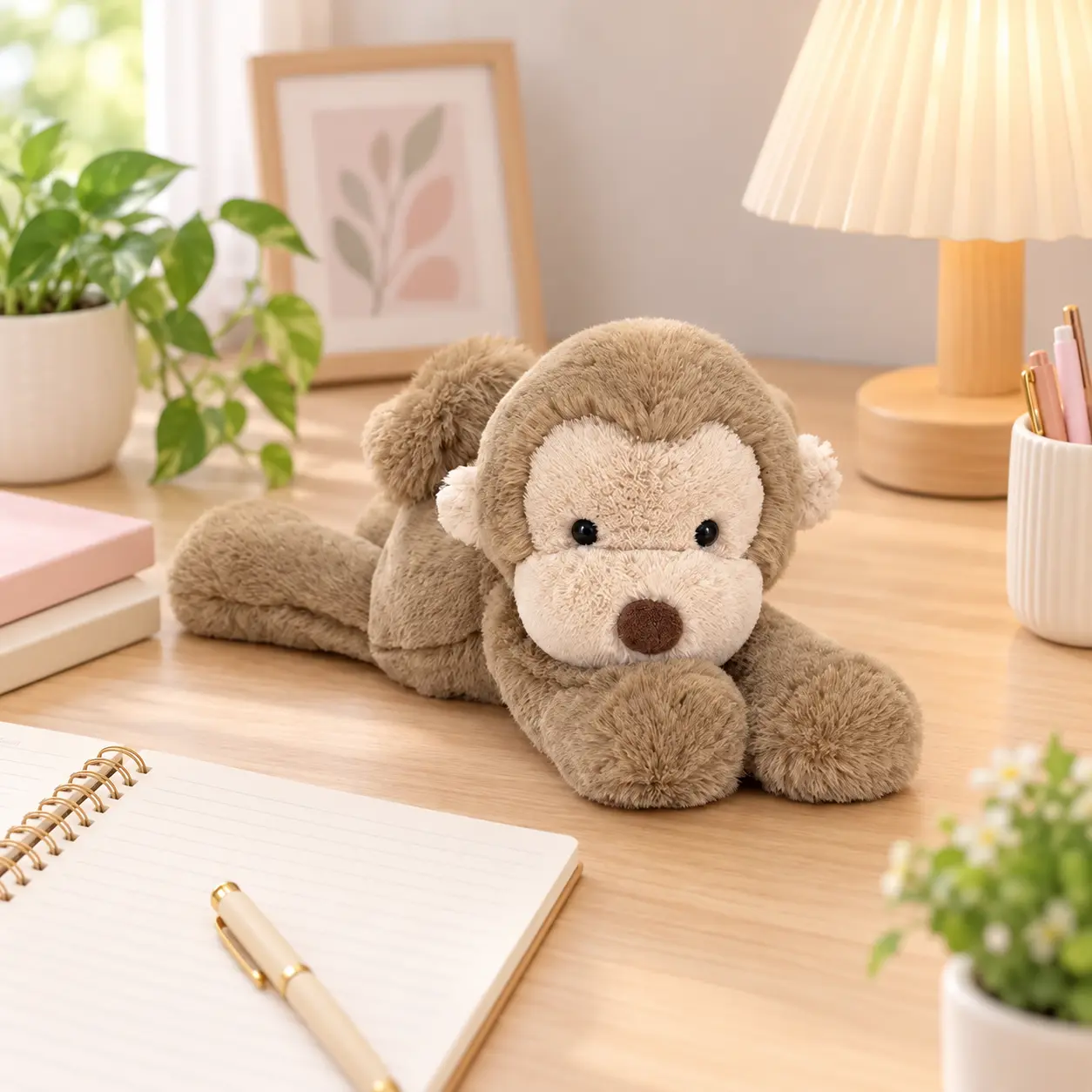 Jellycat Smudge Monkey Plush – Ultra Soft Floppy Monkey Stuffed Animal, Cuddly Gift for Kids, Teens & Plush Collectors, Ready to Ship US