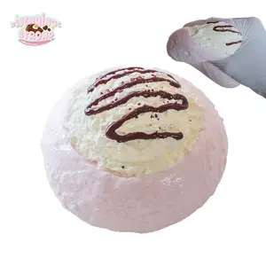 [WenQing Taba Squishy] Handmade taba squishies/ice cream puff squishy toys full silicone reborn squishy, fidget toys, taba squishy, ice cream puff 271g, Gifts for Girls & Boys Hydro Slime Eggcellent Putty