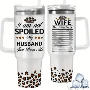 Wife's Special 40oz Tumbler - Birthday and Anniversary Gifts from Husband, with Lid and Straw