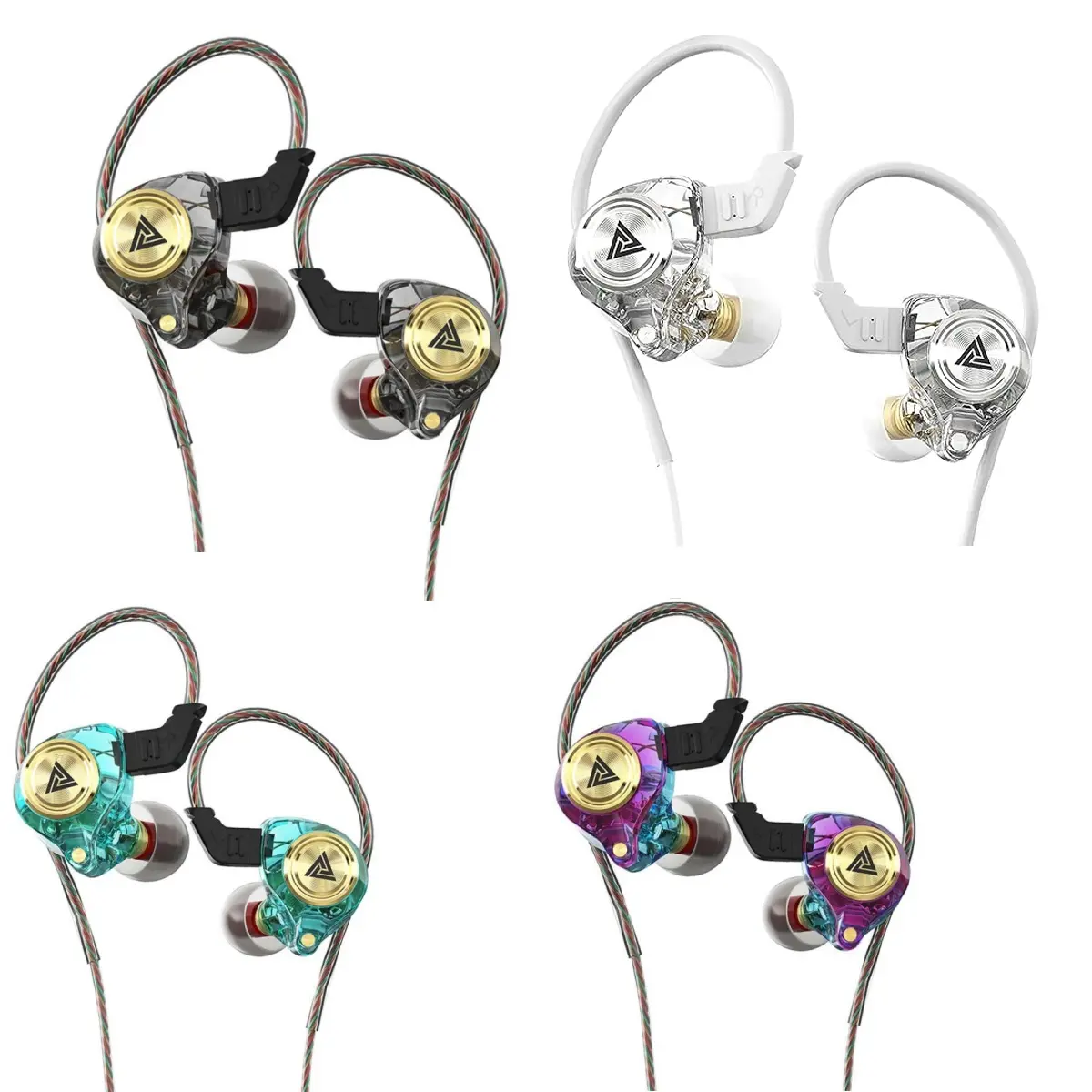 2026 Upgrade QKZ AK3 In-Ear Monitor Headphone, Wired Gaming Earbuds with MIC, Deep Bass Sound, Portable 3.5mm Wired Gaming IEM in-Ear Earphones Ear Buds, for Singers Musicians with MIC IEM for Music Video Calling