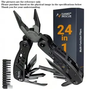 Multitool 24-in-1 Compact Multitools Pliers with Professional Multi-tool for Survival Camping and Hunting Gifts for Men Dad Husband
