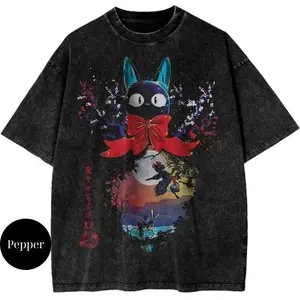 valentine shirts Kiki’s Delivery Service Shirt, Studio Ghibli Shirt, Anime Shirt, Vintage T-Shirt, Unisex Cotton Crewneck T-Shirt Menswear Womenswear Underwear Streetwear Top