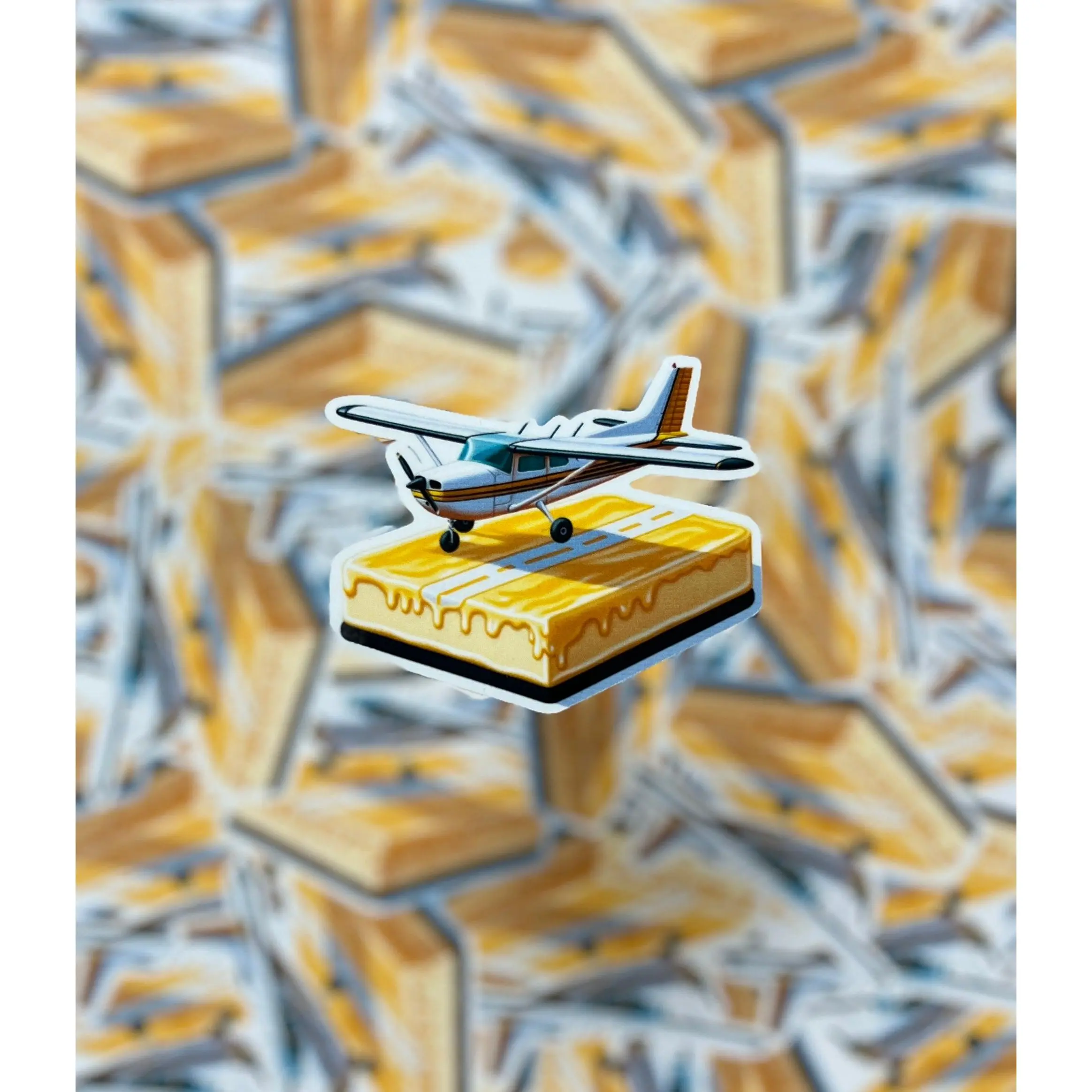 Airplane Butter Landing Sticker High Wing Airplane Sticker for Pilots Airplane Gift Sticker