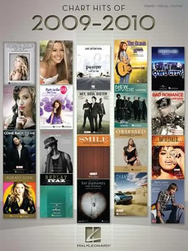 Used Hal Leonard Corp. Piano Vocal Guitar Sheet Music - 2009-2010 Chart Hits, English Text, 1.1 lbs, Songs (Paperback), Album