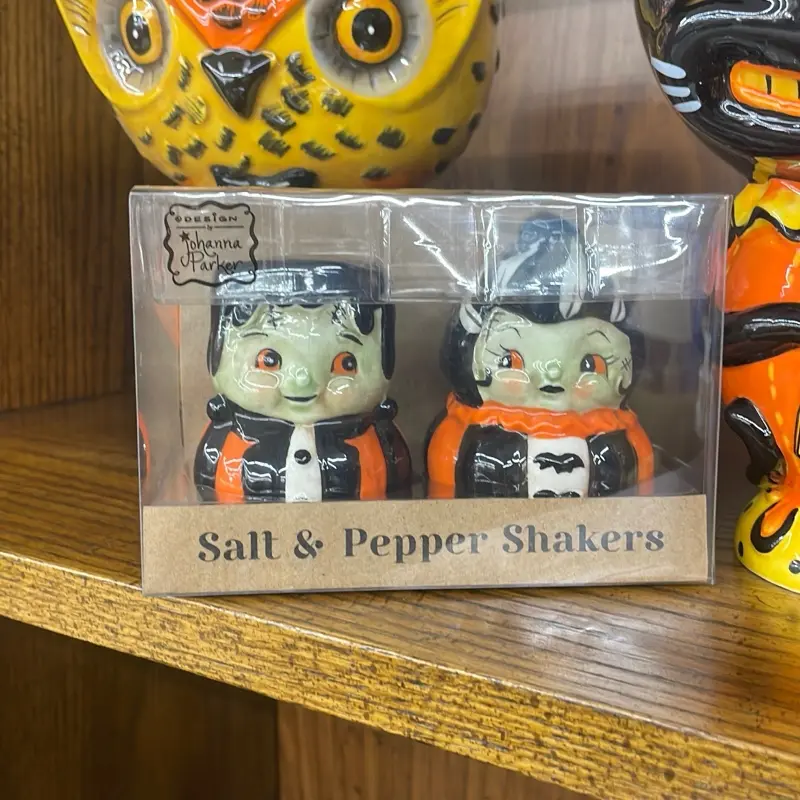 Joanna, Parker, Frank and bride salt and pepper shaker set