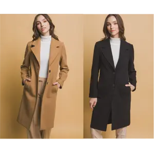 Longline Notch Lapel Coat