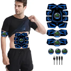 Electric Abdominal Exerciser, 1 Set USB Rechargeable Abdominal Muscle Building Mat, Body Muscle Training Tool for Arms/Legs/Abdomen, Healthcare