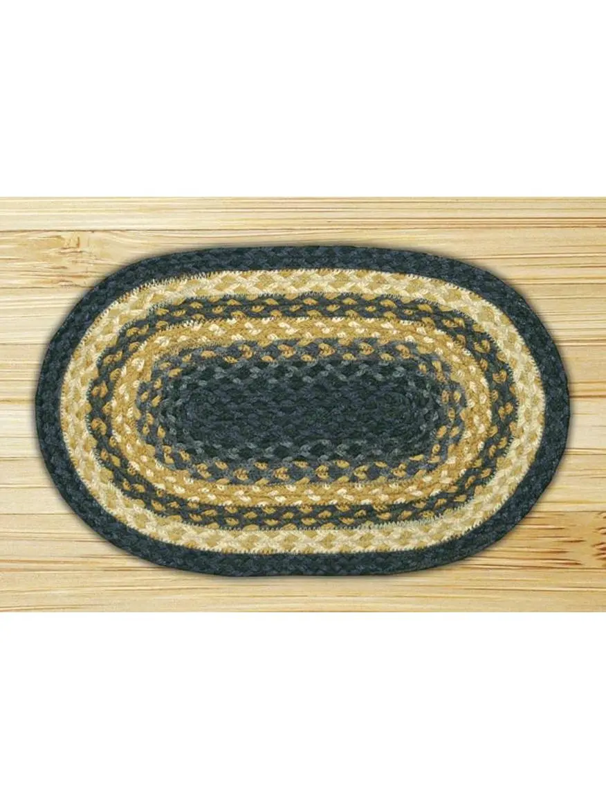 Capitol Importing 00-079 High Quality Components Oval Swatch, Lt. Blue-Dk. Blue-Mustard, 10" x 15"