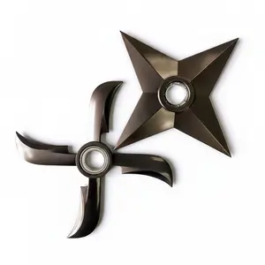 Alloy Ninja Shuriken Spinner – Rotating Throwing Star Stress Relief Toy, Anime-Inspired Ninja Tool, Cool Desk Fidget, Unique Gift & Collectible for Fans & Gamers