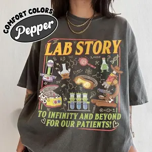 [Sale Up To 50%] Story Lab Week 2026 Shirt Comfort Colors, Lab Story Medical Lab Science Top, Laboratory Gift, Lab Tech Team Tshirt, Medical Matching Outfit, Graphic Streetwear T-shirt