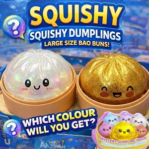 1/12pc Cute expression big bun decompression toy, relieves anxiety, dough decompression toy, Soft Squishy, TPR material, decompression artifact, unboxing surprise, holiday gift creativity, cute desktop accessories for office workers